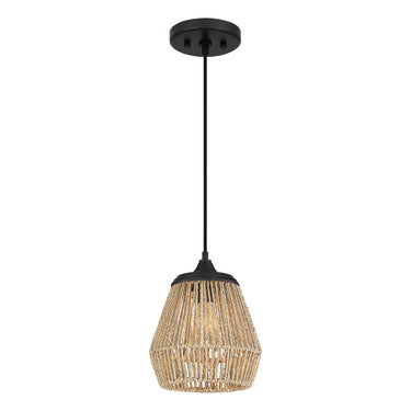 Romain 1 Light Mini Pendant in Earth Black 1