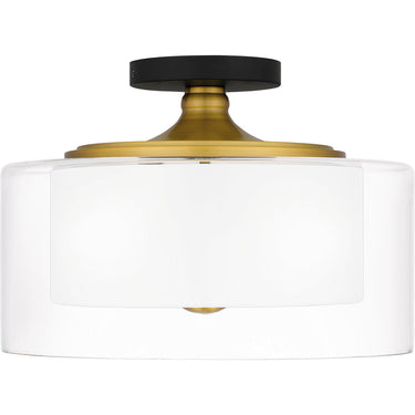 Rowland 2 Light Semi-Flush Mount in Matte Black 2