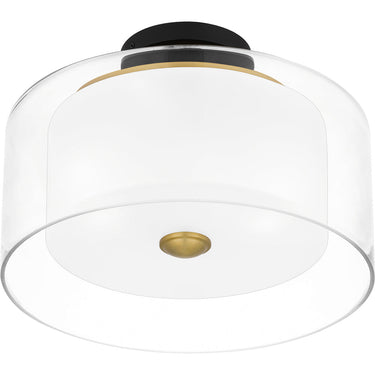 Rowland 2 Light Semi-Flush Mount in Matte Black 3