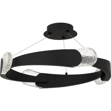 Saffron PCSAF1724MBK Semi-Flush Mount in Matte Black 1