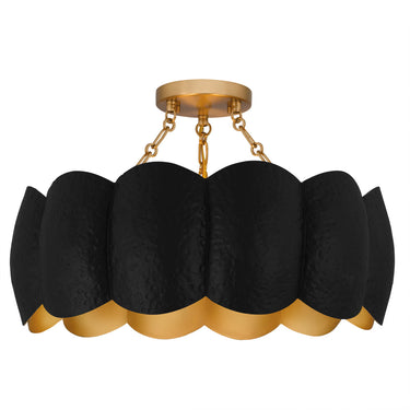 Santana 4 Light Semi-Flush Mount in Matte Black 3