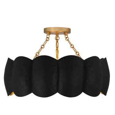 Santana 4 Light Semi-Flush Mount in Matte Black 4