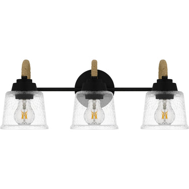Seabreeze 3 Light Bath Light in Matte Black 3