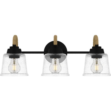 Seabreeze 3 Light Bath Light in Matte Black 1