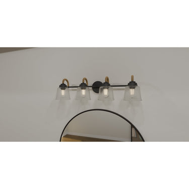 Seabreeze 4 Light Bath Light in Matte Black 4