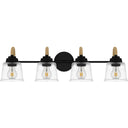 Seabreeze 4 Light Bath Light in Matte Black 5
