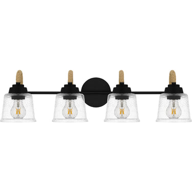 Seabreeze 4 Light Bath Light in Matte Black 5