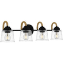 Seabreeze 4 Light Bath Light in Matte Black 6