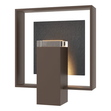 Shadow Box Medium w/Slate Outdoor Sconce 9