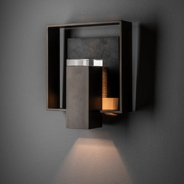 Shadow Box Medium w/Slate Outdoor Sconce 3