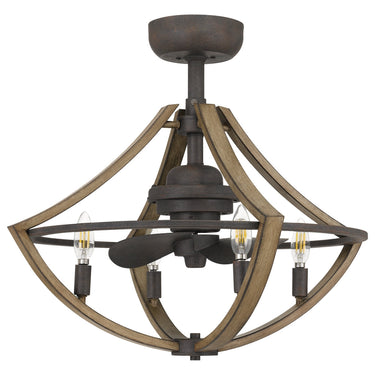 Shire 4 Light Fandelier in Rustic Black 7