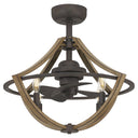 Shire 4 Light Fandelier in Rustic Black 9