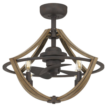 Shire 4 Light Fandelier in Rustic Black 9