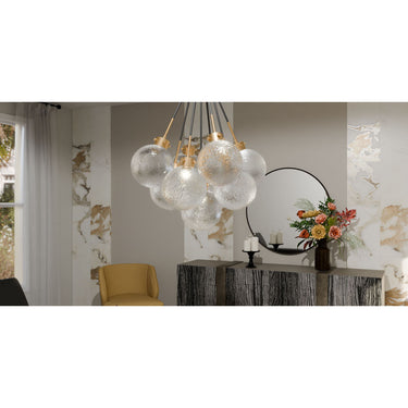Soiree 4 Light Pendant in Brushed Weathered Brass 2