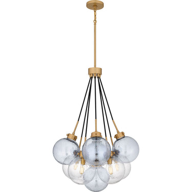 Soiree 4 Light Pendant in Brushed Weathered Brass 4