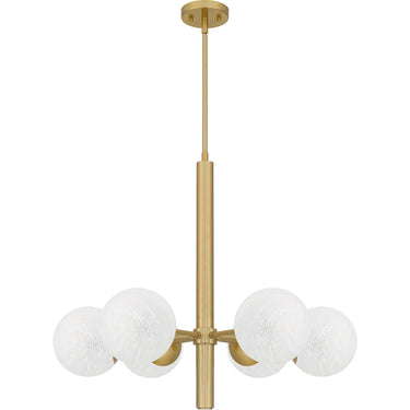 Solei 6 Light Chandelier in Aged Brass 4
