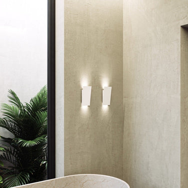Sonneman 2365.98 Angled Plane Narrow LED Sconce in Textured White 3