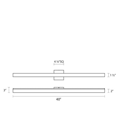 Sonneman 2421 SQ-Bar 24" LED Bath Bar in Polished Chrome 4