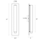 Sonneman 2443 Tubo Slim LED 18" Panel Sconce 4