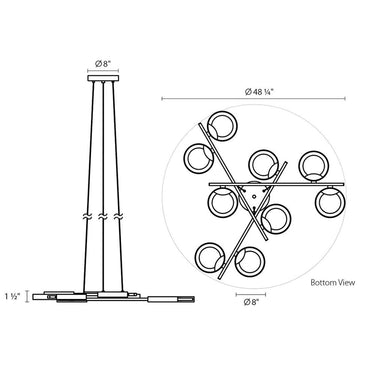 Sonneman 2656 Light Guide Ring 9-Light LED Pendant 10