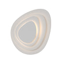 Sonneman 2690.98 Abstract Panels Small 2-Plate LED Sconce in Textured White 2