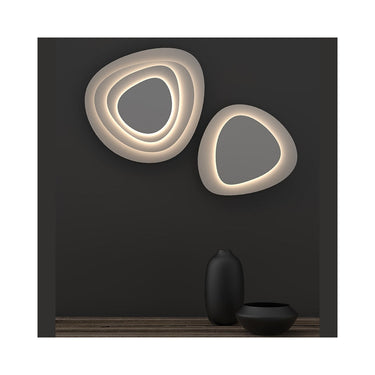 Sonneman 2690.98 Abstract Panels Small 2-Plate LED Sconce in Textured White 3