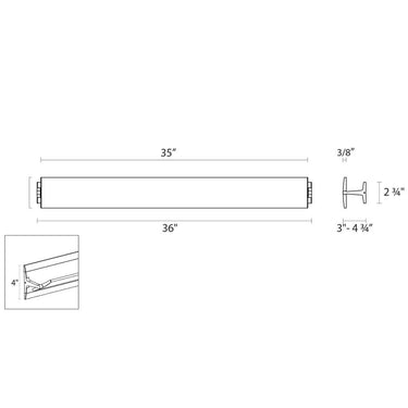 Sonneman 2700 Aileron&trade; 12" LED Sconce 4