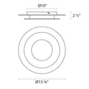 Sonneman 2729.98 Offset Round LED Surface Mount in Textured White 2