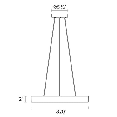 Sonneman 2740 Pi 16" LED Pendant 7