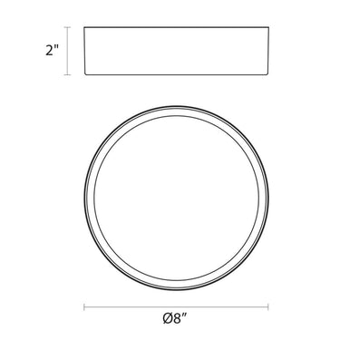 Sonneman 2745 Pi 8" LED Surface Mount 7