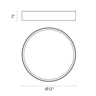 Sonneman 2746 Pi 12" LED Surface Mount 5