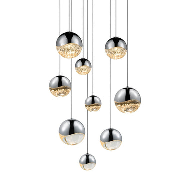 Sonneman 2916-AST Grapes 9-Light Round Assorted LED Pendant 1