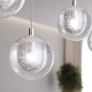 Sonneman 2961.01 Champagne Bubbles LED Pendant w/Round Canopy in Polished Chrome 4