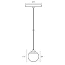Sonneman 2961.01 Champagne Bubbles LED Pendant w/Round Canopy in Polished Chrome 5