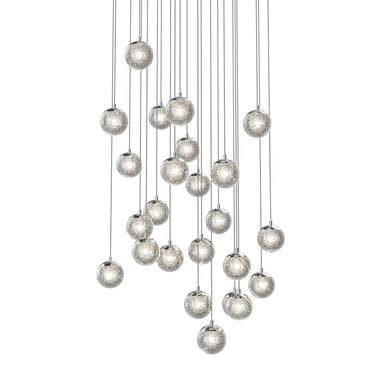 Sonneman 2962.01 Champagne Bubbles 3-Light Round LED Pendant in Polished Chrome 2