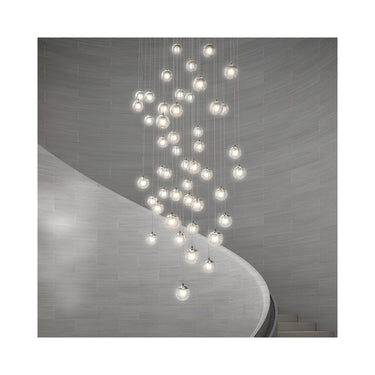 Sonneman 2962.01 Champagne Bubbles 3-Light Round LED Pendant in Polished Chrome 4