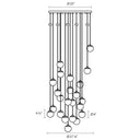 Sonneman 2962.01 Champagne Bubbles 3-Light Round LED Pendant in Polished Chrome 5