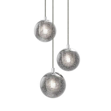 Sonneman 2962.01 Champagne Bubbles 3-Light Round LED Pendant in Polished Chrome 1
