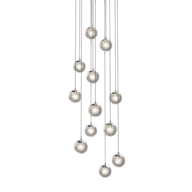 Sonneman 2965.01 Champagne Bubbles 12-Light Round LED Pendant in Polished Chrome 1