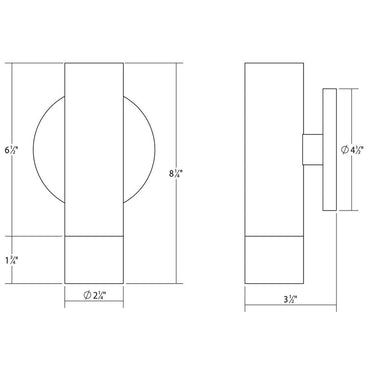Sonneman 3050.13-BN25 ALC 2" One-Sided LED Sconce w/Bezel Trim and 25&deg; Narrow Flood Lens 4