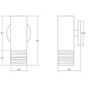 Sonneman 3052 ALC 3" One-Sided LED Sconce w/Etched Ribbon Glass Trim and 25&deg; Narrow Flood Lens 3