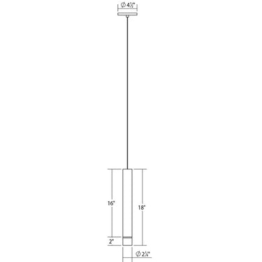 Sonneman 3056 ALC 2" Tall LED Pendant w/Etched Glass Trim and 25&deg; Narrow Flood Lens 2