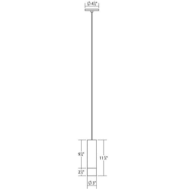 Sonneman 3057 ALC 3" Small LED Pendant w/Snoot Trim and 25&deg; Narrow Flood Lens 2