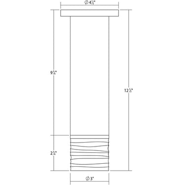 Sonneman 3062 ALC 3" Small LED Surface Mount w/Clear Ribbon Glass Trim and 25&deg; Narrow Flood Lens 3