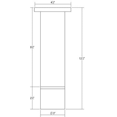 Sonneman 3064 ALC 3" Tall LED Surface Mount w/Etched Glass Trim and 25&deg; Narrow Flood Lens 3