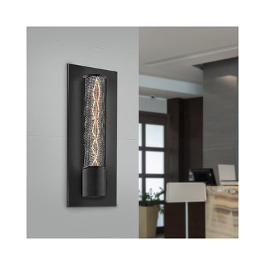 Sonneman 4943.97 Gotham Panel Sconce in Textured Black 3