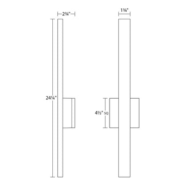 Sonneman 7240 Sword 24" LED Sconce 4