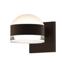 Sonneman 7302-DL.FH Reals Up/Down LED Sconce Dome / Clear Cylinder Lens-Clear Glass Shade 1