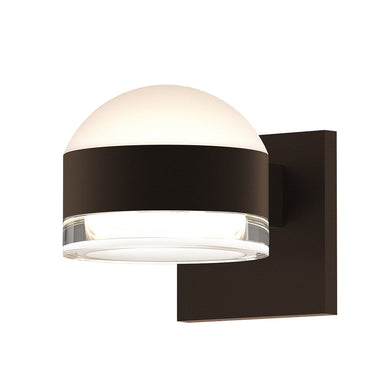 Sonneman 7302-DL.FH Reals Up/Down LED Sconce Dome / Clear Cylinder Lens-Clear Glass Shade 1