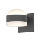 Sonneman 7302-DL.FW Reals Up/Down LED Sconce Dome / White Cylinder Lens-White Glass Shade 2